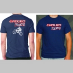 Enduro Racing pánske tričko s obojstrannou potlačou 100%bavlna značka Fruit Of The Loom